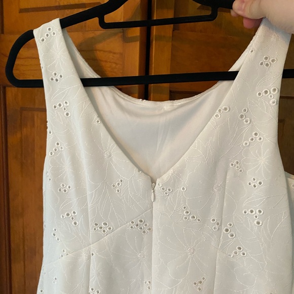 Eliza J Cream Eyelet Midi Dress - Picture 2 of 4